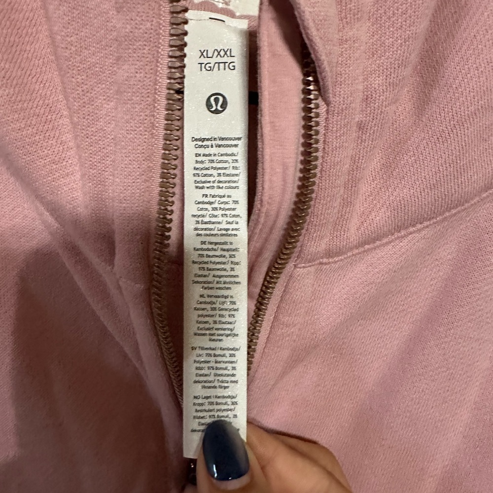 lululemon athletica Light Pink Full-Zip Hooded Sweatshirt - Picture 4 of 8